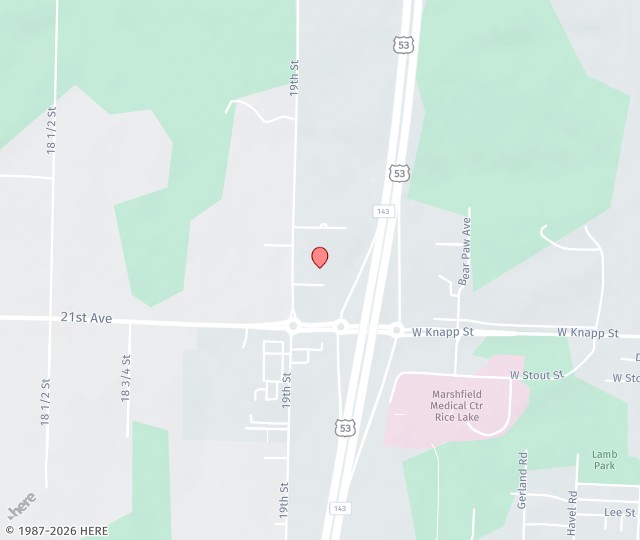 Location Map: 2021 Cenex Drive, Suite J Rice Lake, Wisconsin 54868