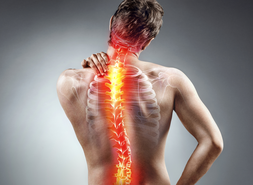 Back pain from degenerative disc disease illustration Back pain from degenerative disc disease illustration